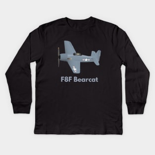 WW2 F8F Bearcat Airplane Kids Long Sleeve T-Shirt